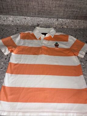 Polo by Ralph Lauren Creamsicle Orange and White Striped Kids Polo